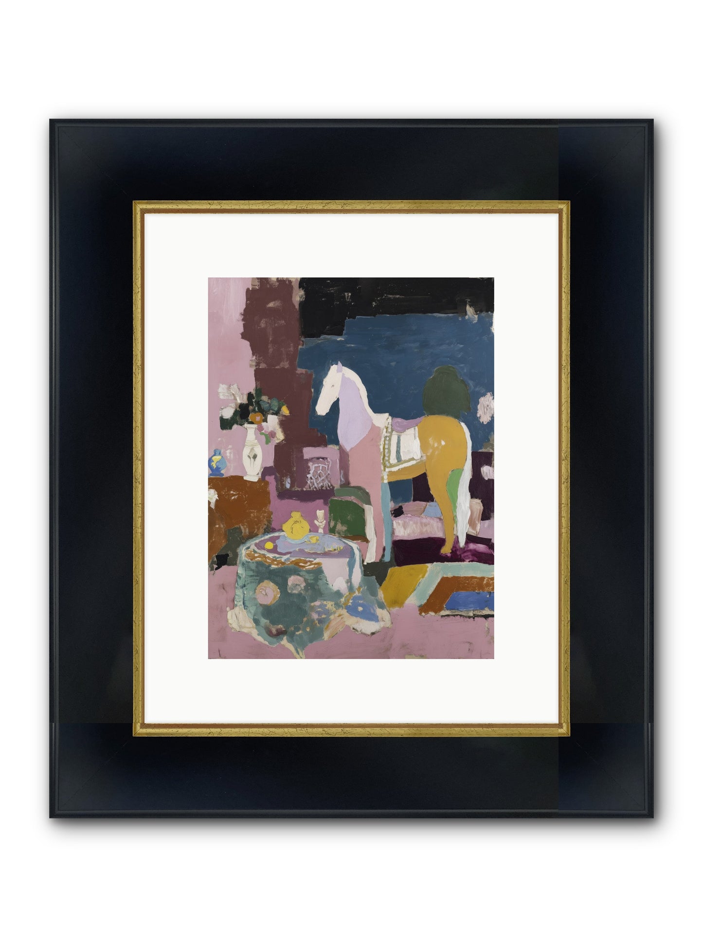 Forgotten Library Framed Print - Wide Black w/Gold 9x12