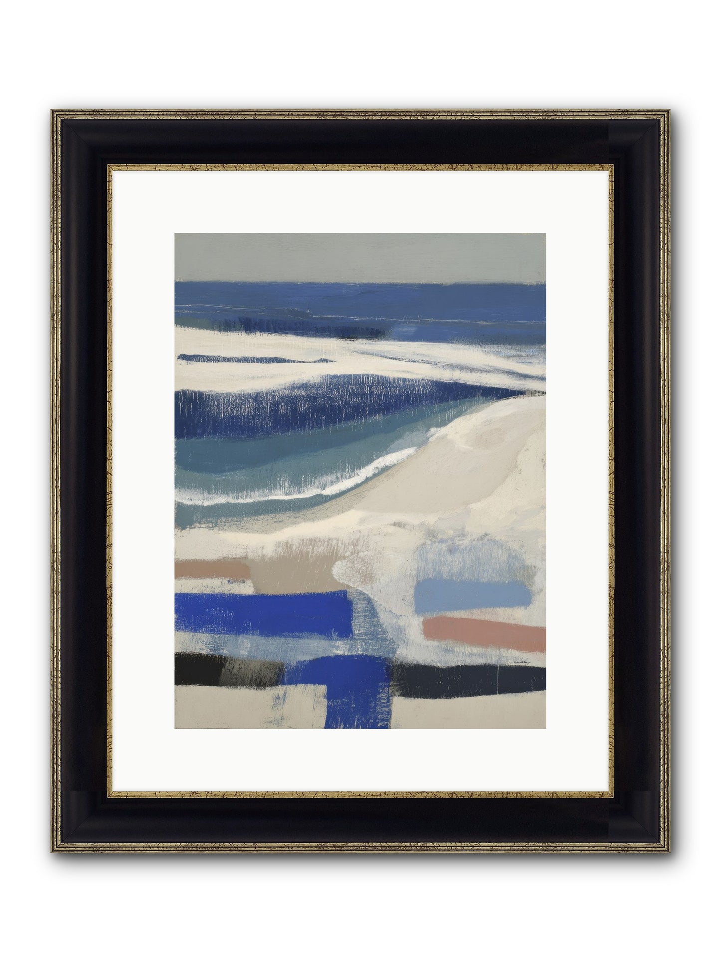 Forgotten Song No.1 Framed Print - Black & Gold 12x16