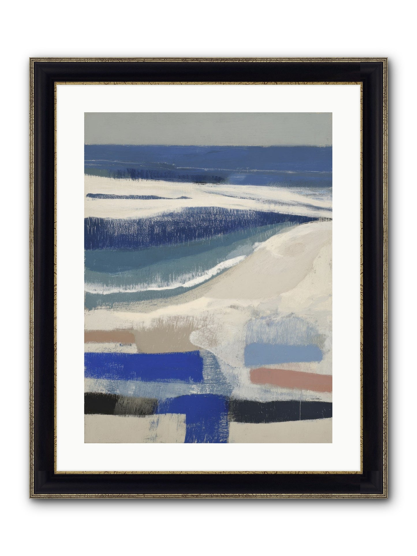 Forgotten Song No.1 Framed Print - Black & Gold 18x24