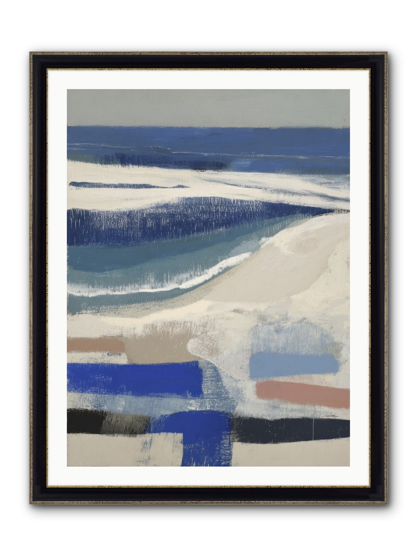 Forgotten Song No.1 Framed Print - Black & Gold 30x40