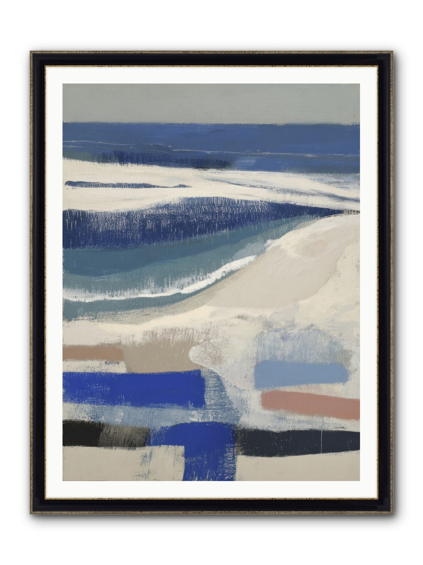Forgotten Song No.1 Framed Print - Black & Gold 36x48