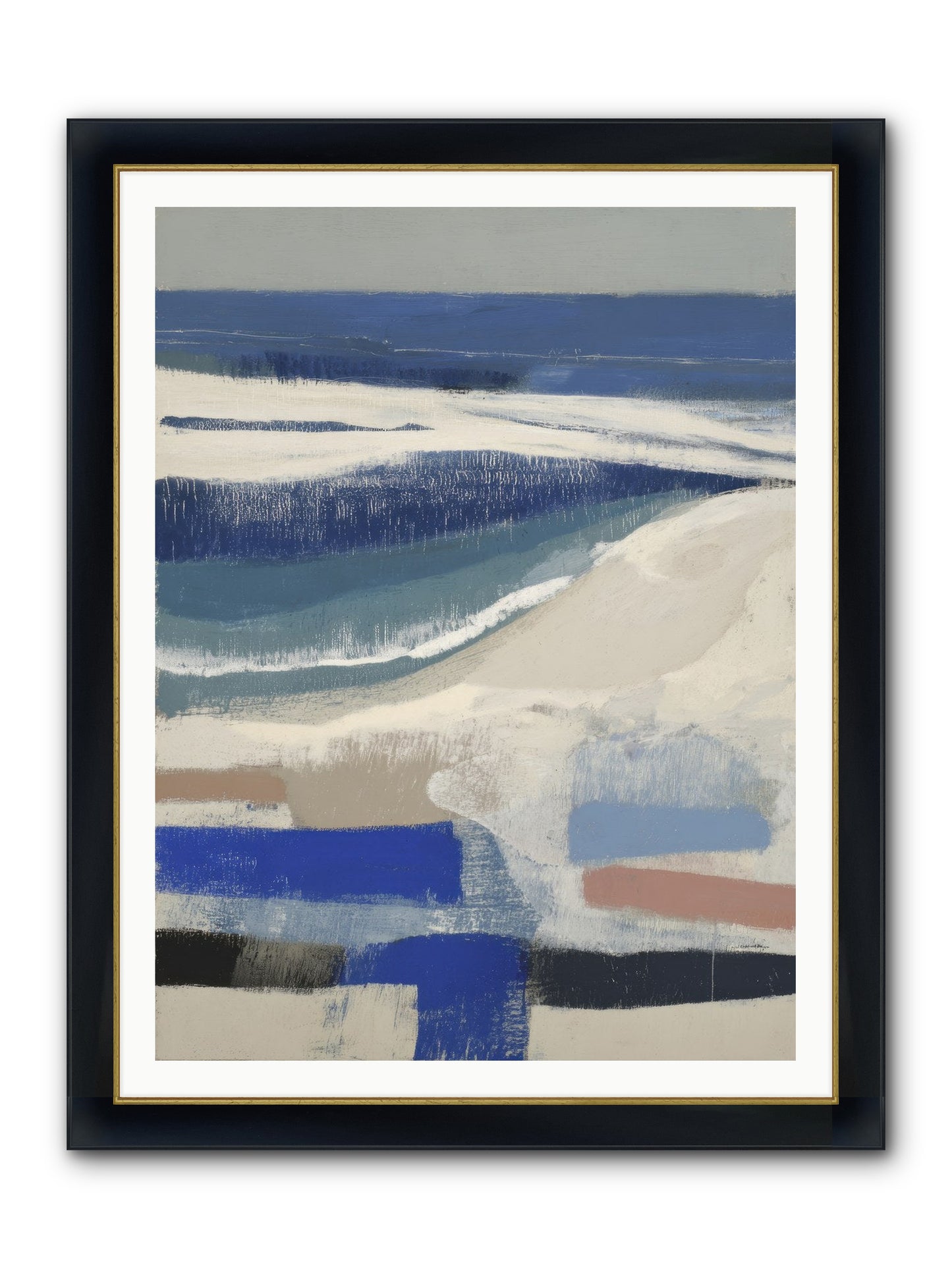 Forgotten Song No.1 Framed Print - Wide Black w/Gold 36x48