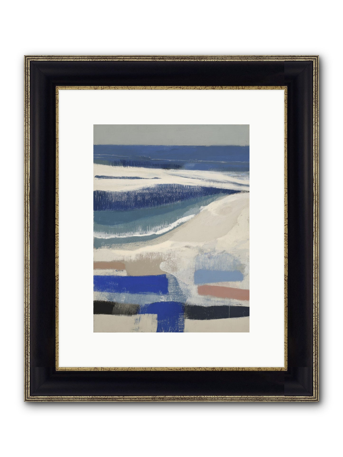 Forgotten Song No.1 Framed Print - Black & Gold 9x12
