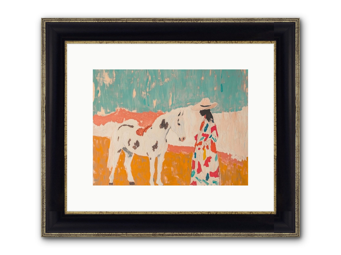 Forgotten Trail Framed Print - Black & Gold 12x9