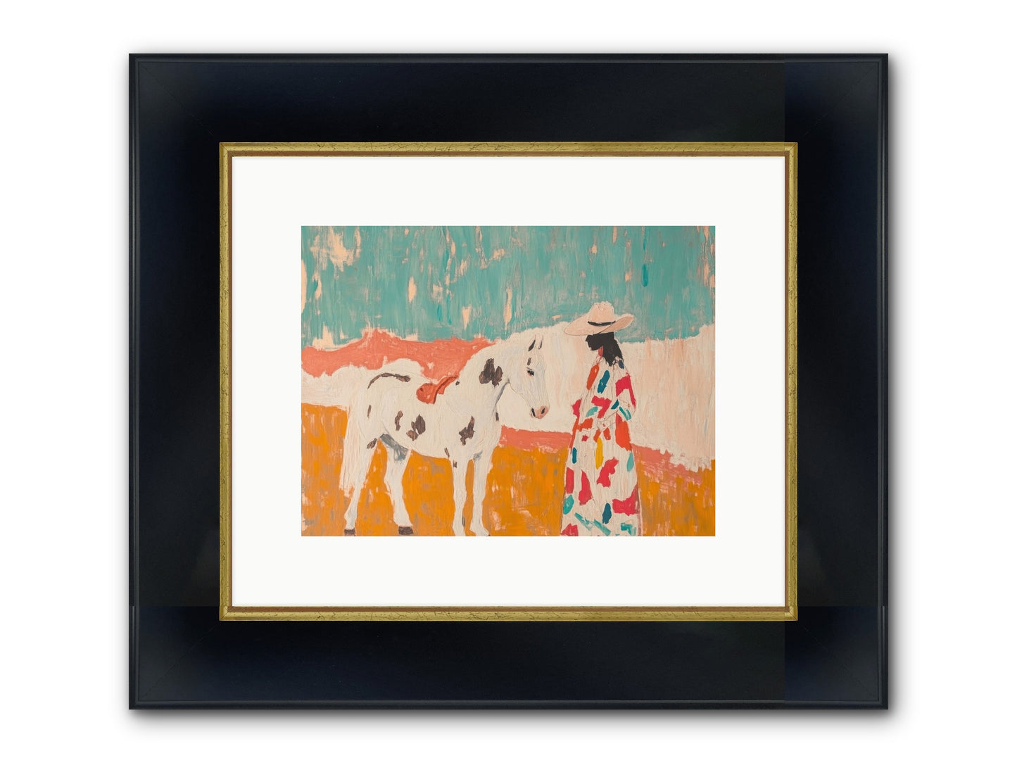Forgotten Trail Framed Print - Wide Black w/Gold 12x9