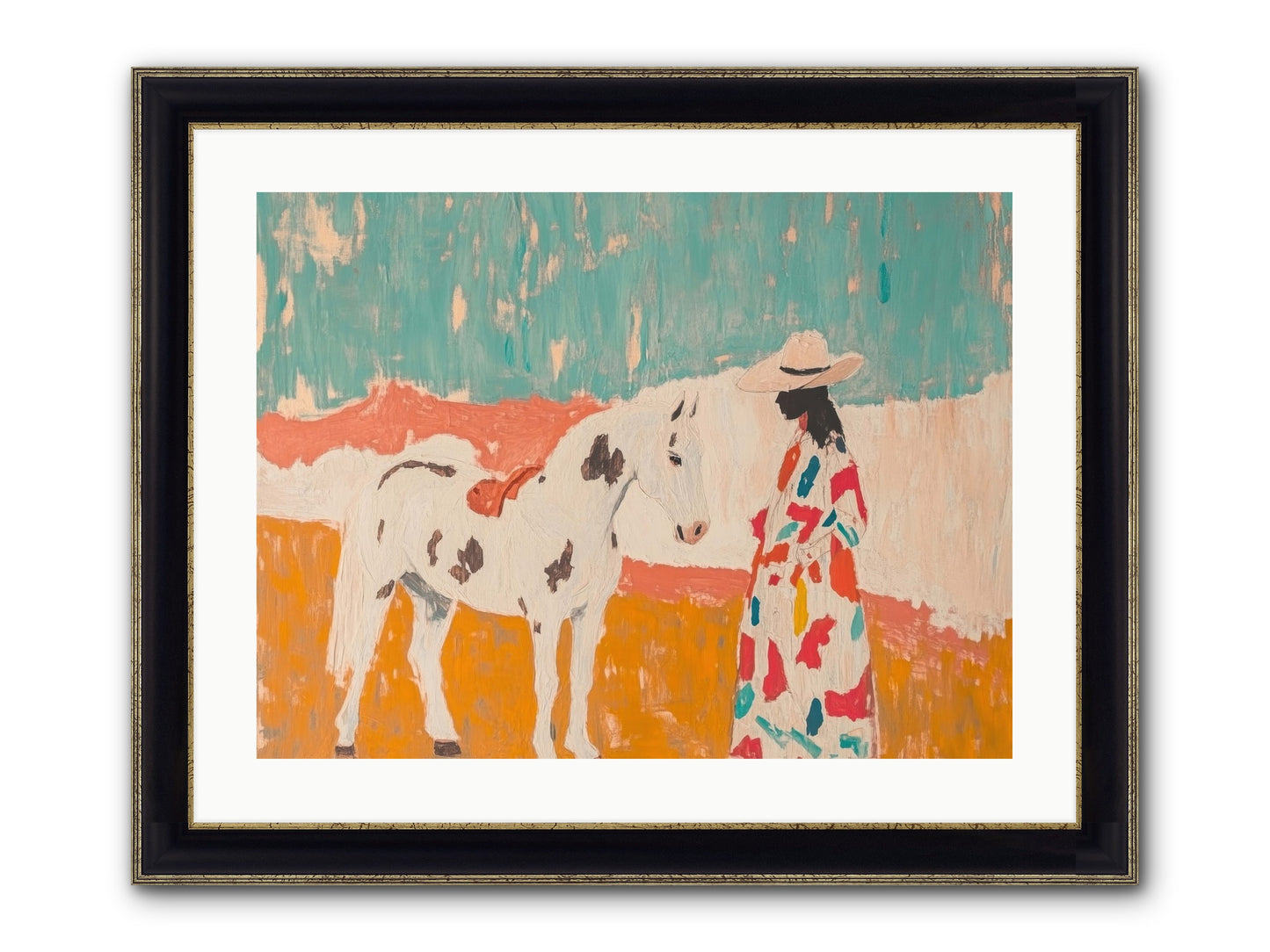 Forgotten Trail Framed Print - Black & Gold 24x18