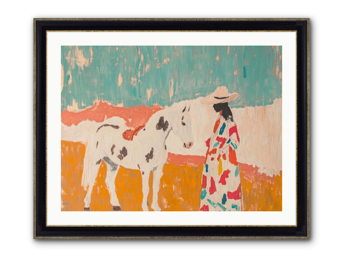 Forgotten Trail Framed Print - Black & Gold 32x24