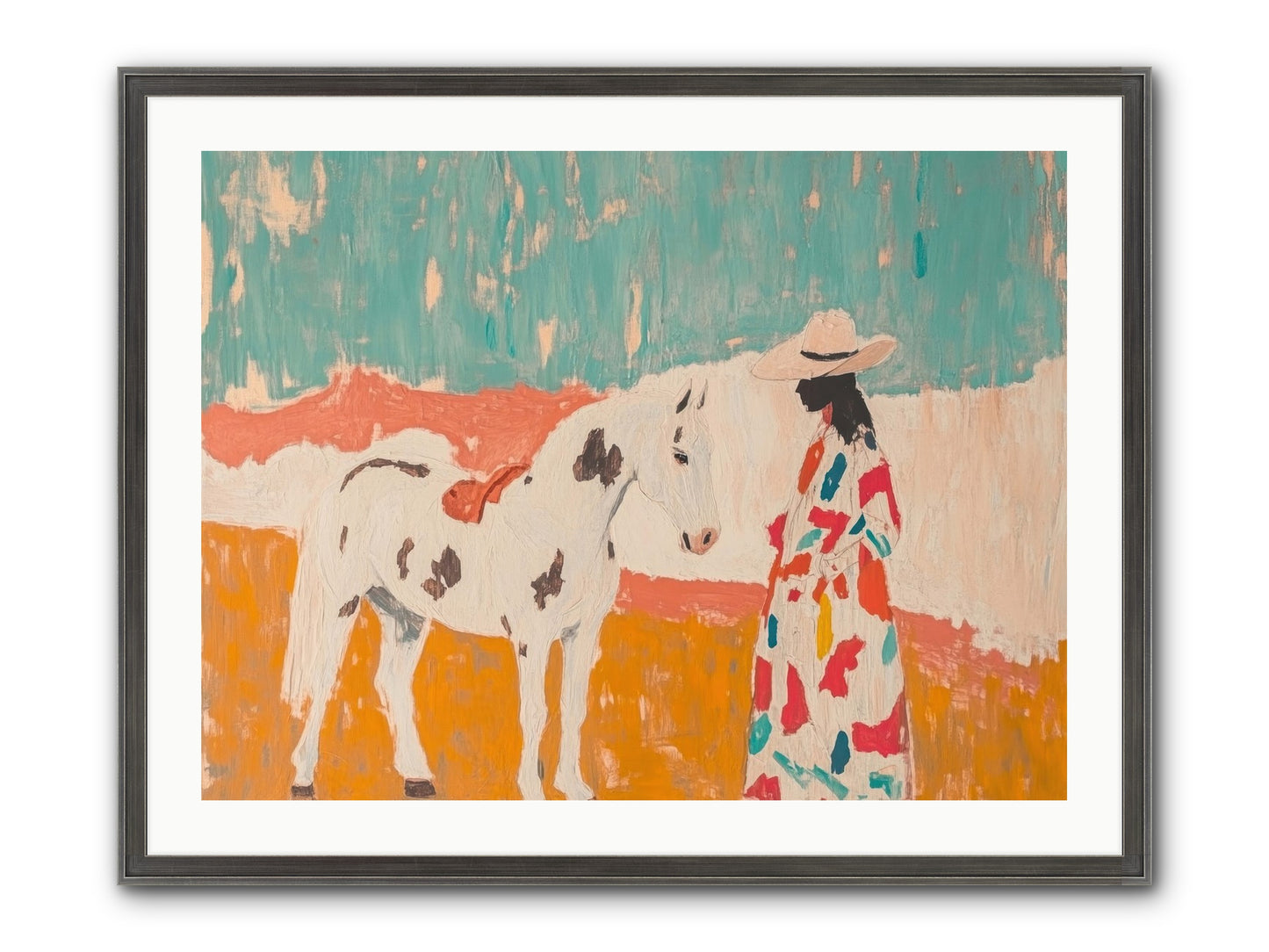Forgotten Trail Framed Print - Slimwoods Black/Silver 32x24
