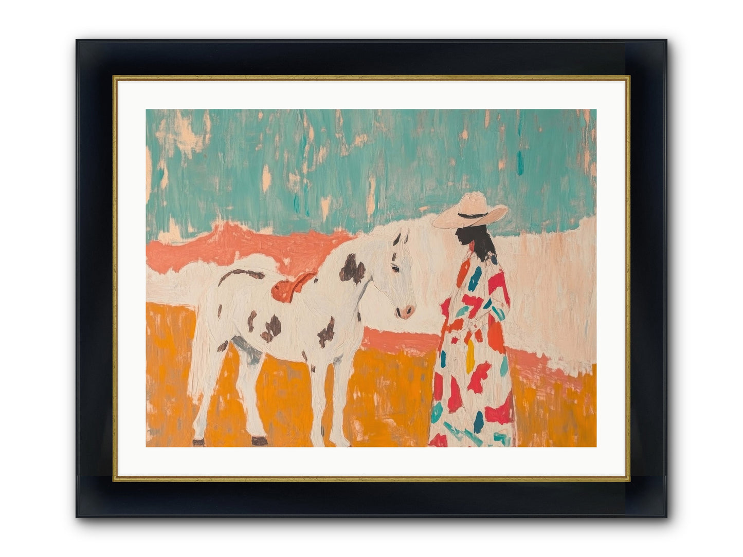 Forgotten Trail Framed Print - Wide Black w/Gold 32x24