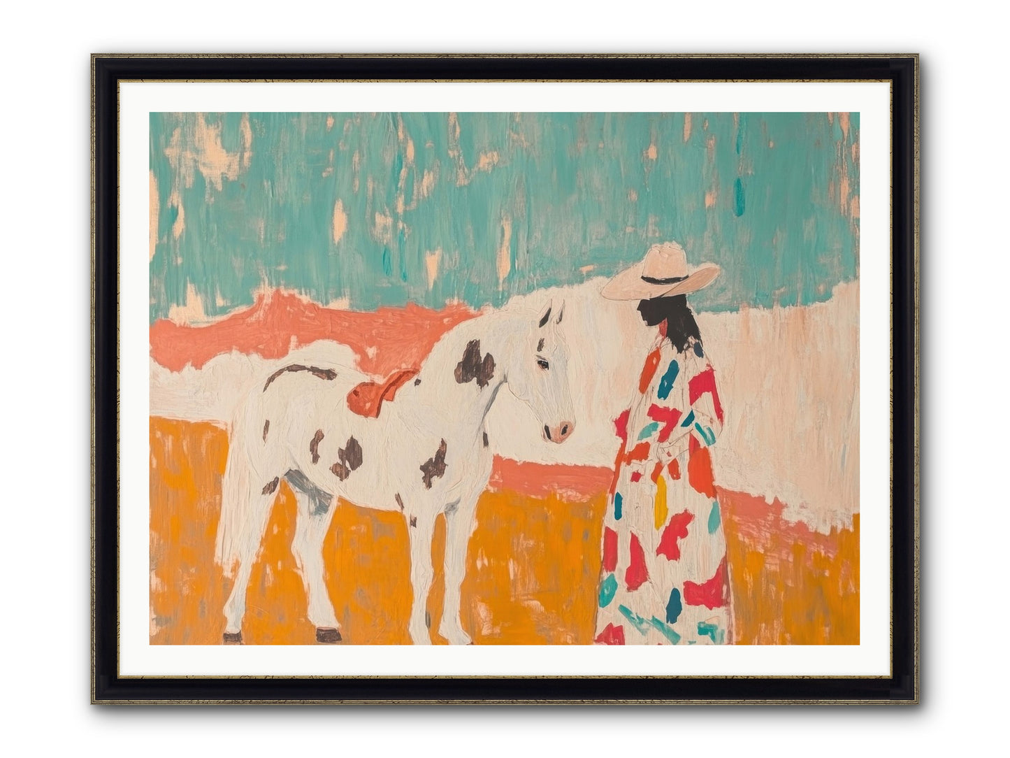 Forgotten Trail Framed Print - Black & Gold 48x36