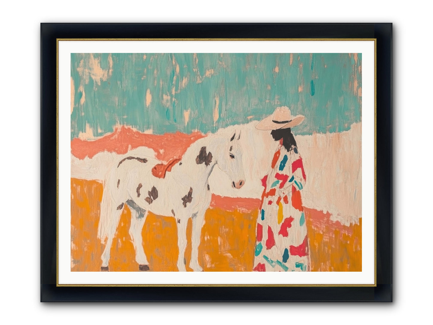 Forgotten Trail Framed Print - Wide Black w/Gold 48x36