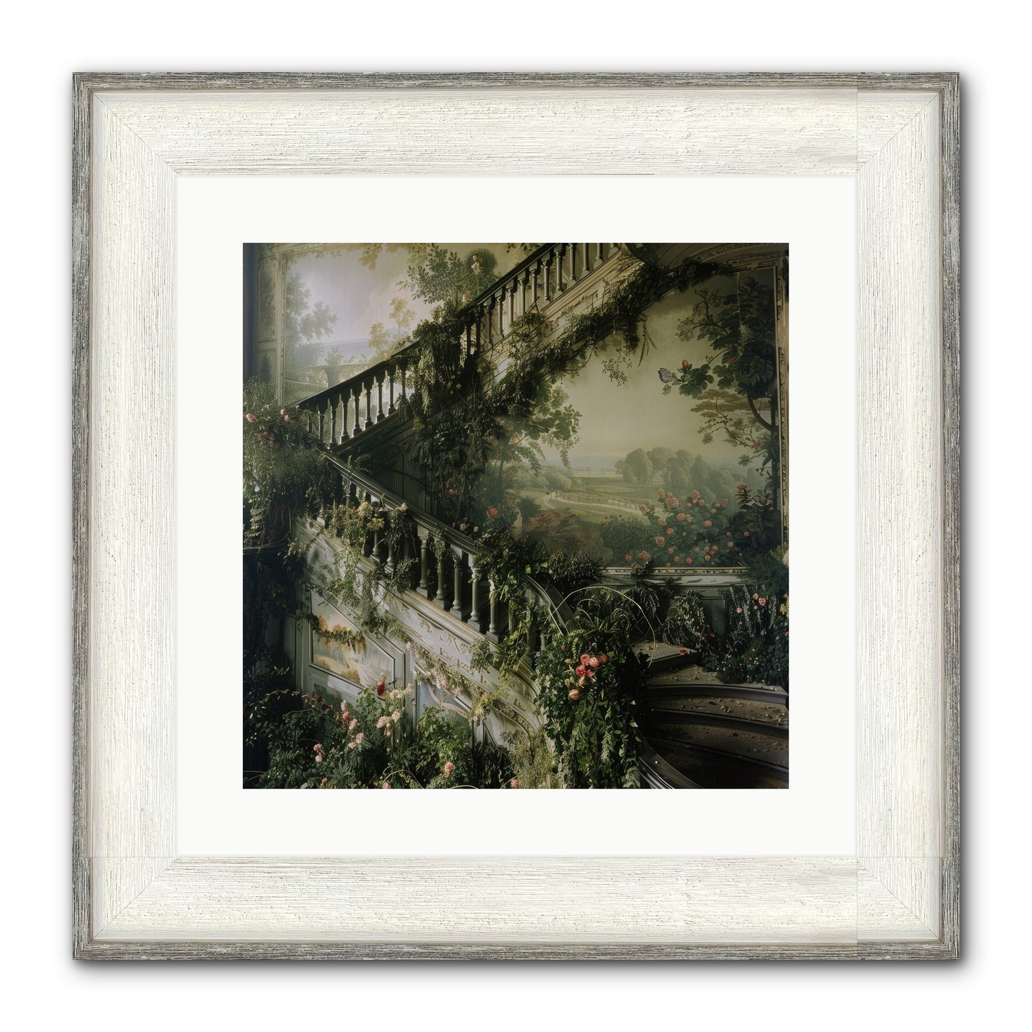 Forgotten Wonderland No. 1 Framed Print - Driftwood White 16x16