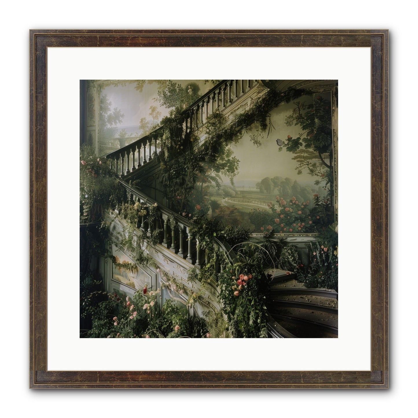 Forgotten Wonderland No. 1 Framed Print - Slimwoods Black/Gold 16x16