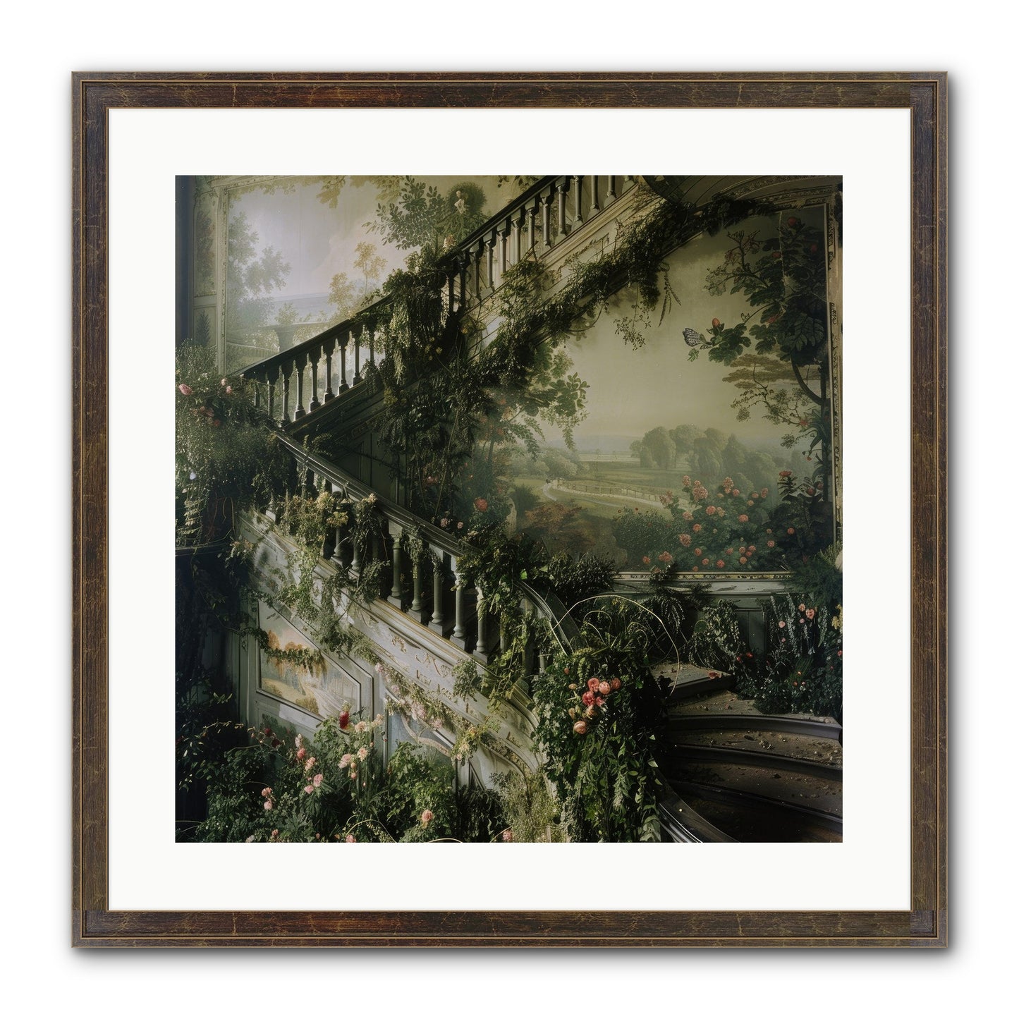 Forgotten Wonderland No. 1 Framed Print - Slimwoods Black/Gold 20x20