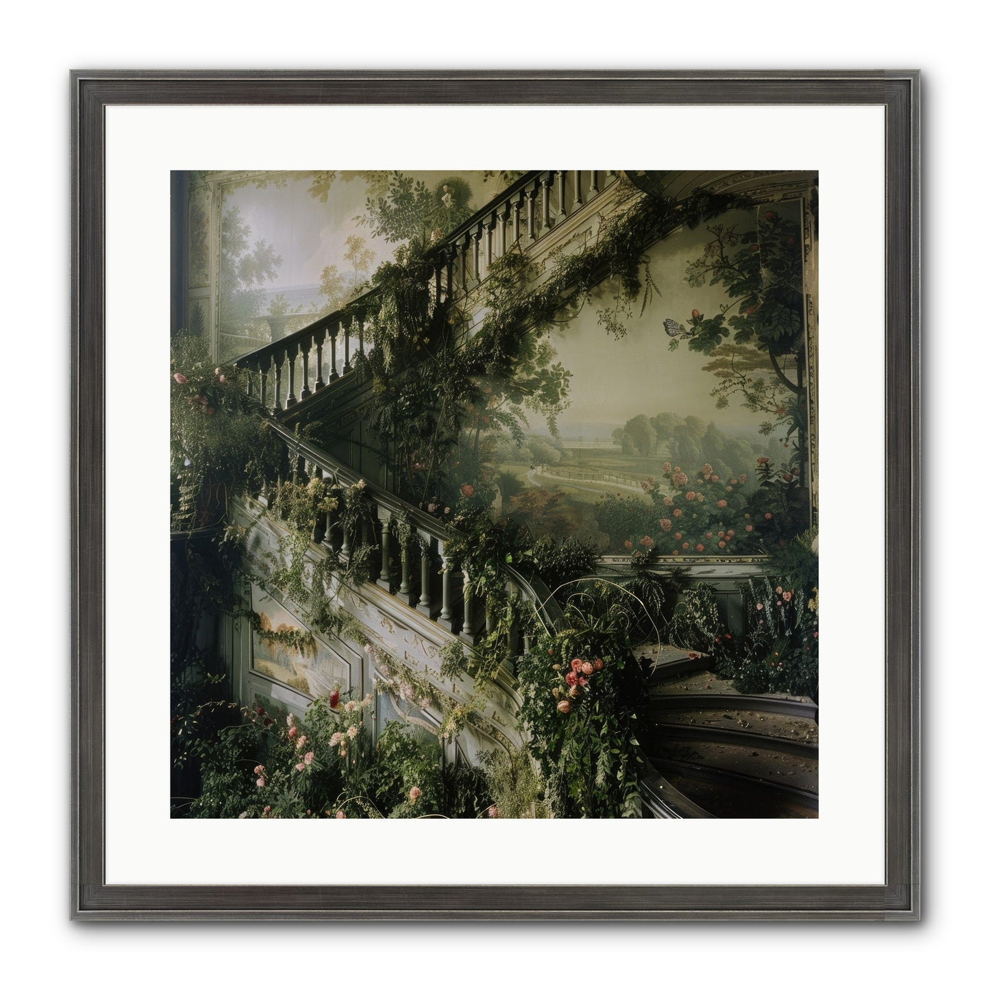 Forgotten Wonderland No. 1 Framed Print - Slimwoods Black/Silver 20x20