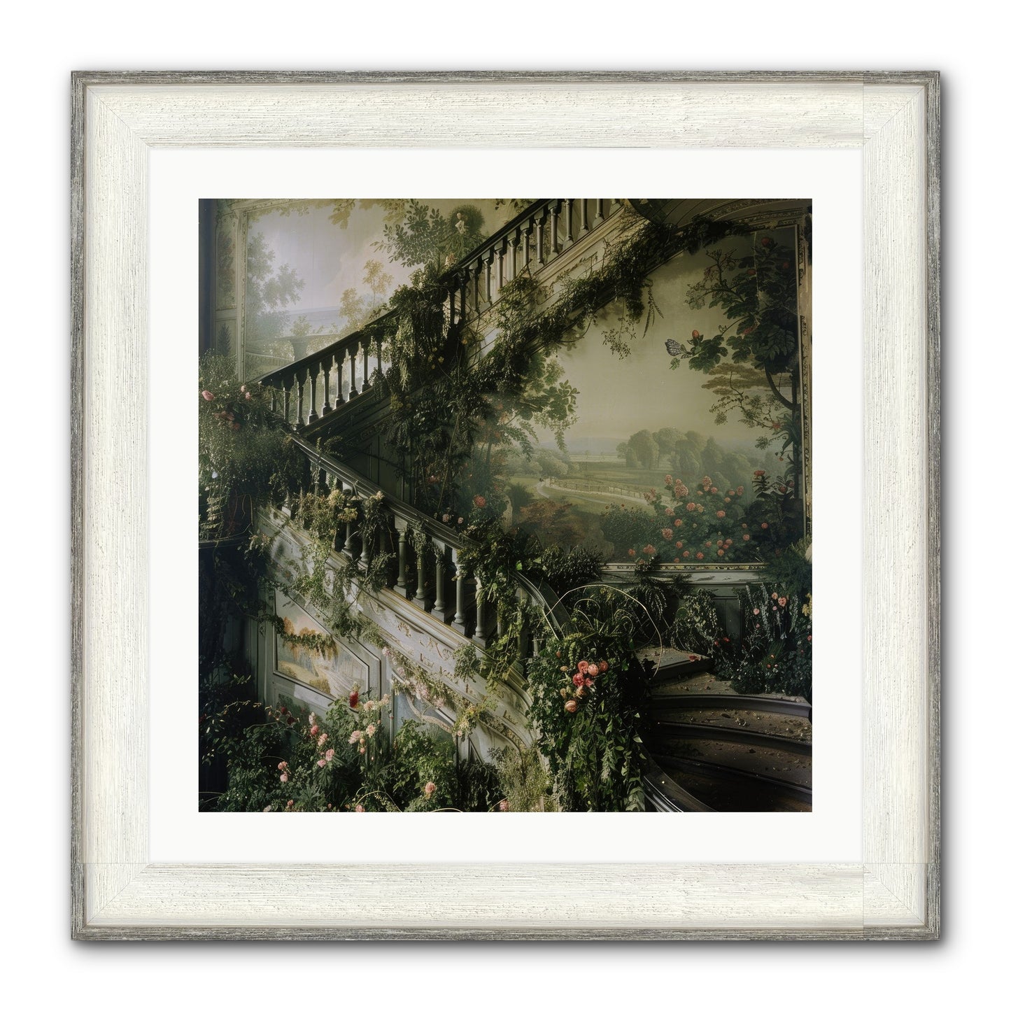Forgotten Wonderland No. 1 Framed Print - Driftwood White 24x24