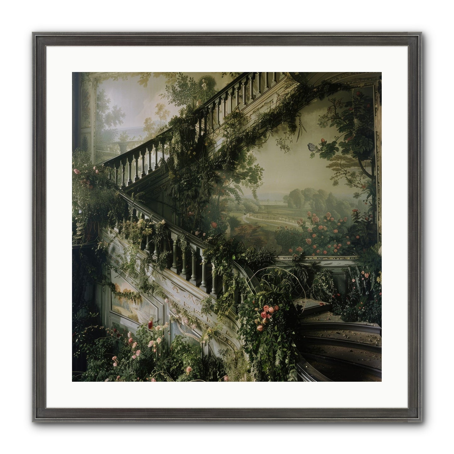 Forgotten Wonderland No. 1 Framed Print - Slimwoods Black/Silver 24x24