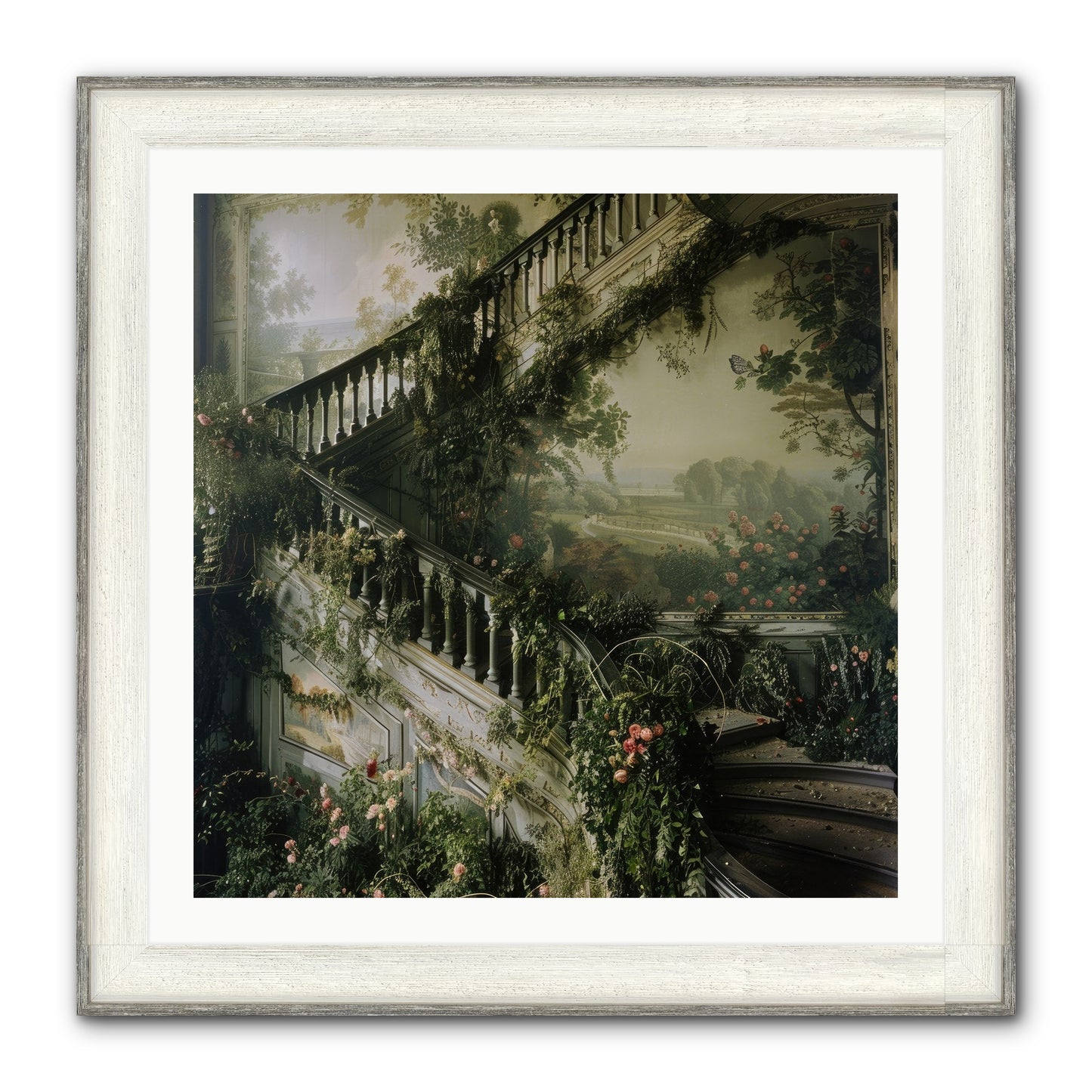 Forgotten Wonderland No. 1 Framed Print - Driftwood White 30x30
