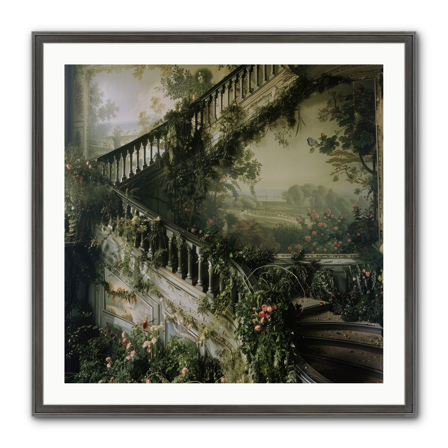 Forgotten Wonderland No. 1 Framed Print - Slimwoods Black/Silver 30x30