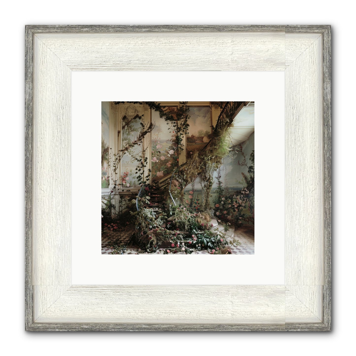 Forgotten Wonderland No. 3 Framed Print - Driftwood White 10x10