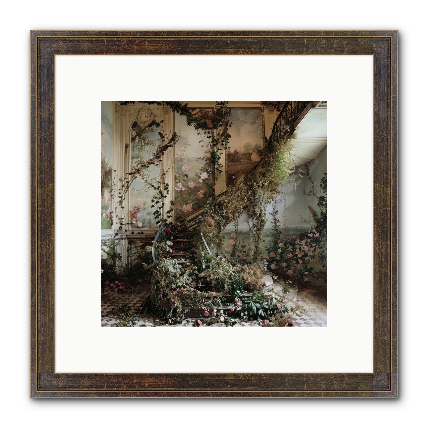 Forgotten Wonderland No. 3 Framed Print - Slimwoods Black/Gold 10x10