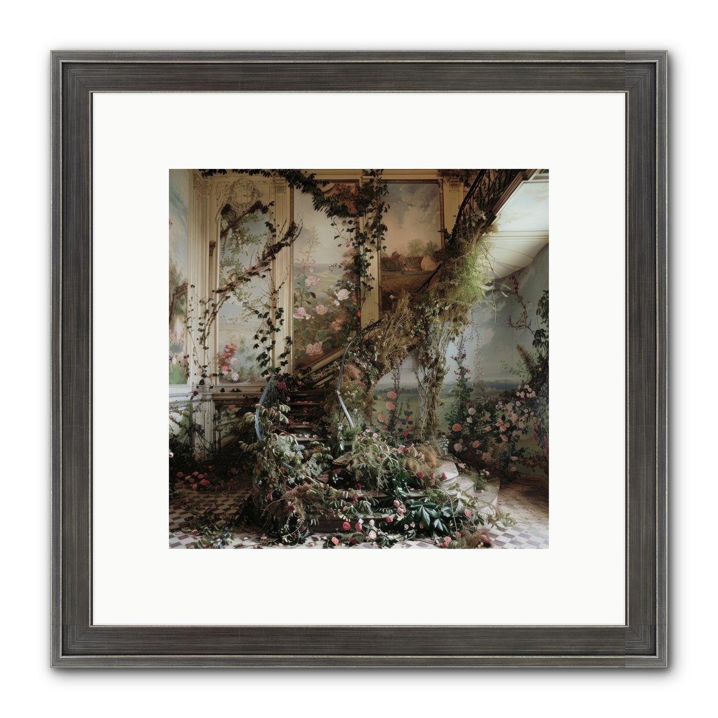 Forgotten Wonderland No. 3 Framed Print - Slimwoods Black/Silver 10x10