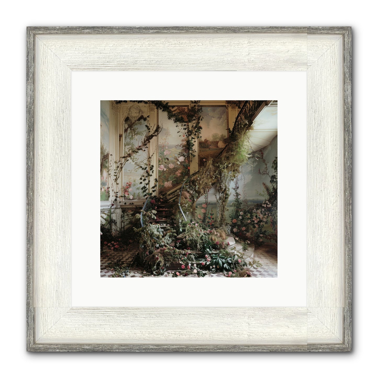 Forgotten Wonderland No. 3 Framed Print - Driftwood White 12x12