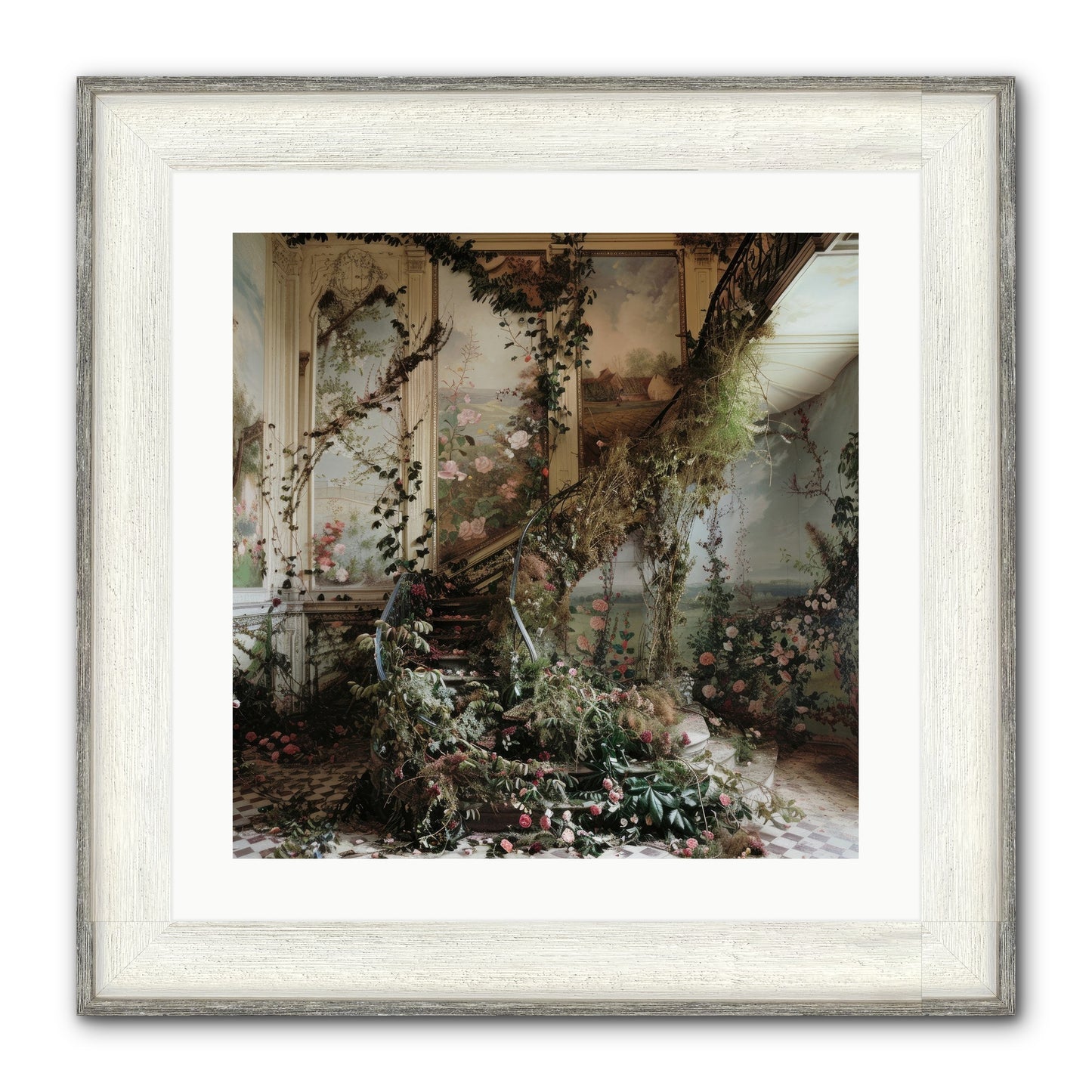 Forgotten Wonderland No. 3 Framed Print - Driftwood White 20x20