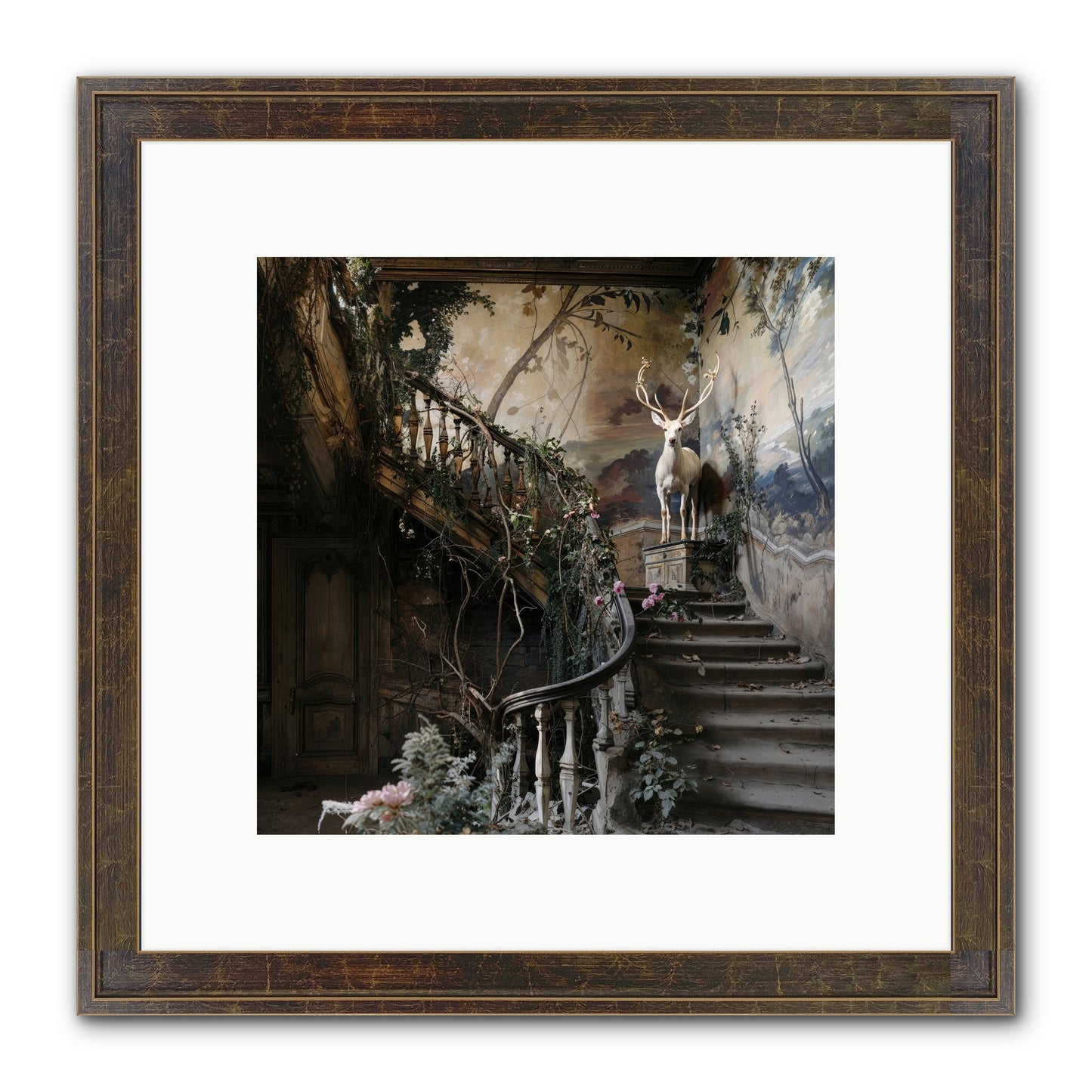 Forgotten Wonderland No. 5 Framed Print - Slimwoods Black/Gold 10x10