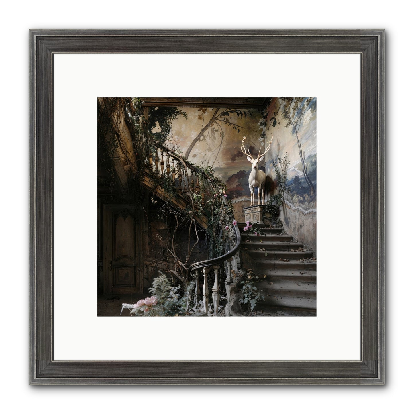 Forgotten Wonderland No. 5 Framed Print - Slimwoods Black/Silver 10x10