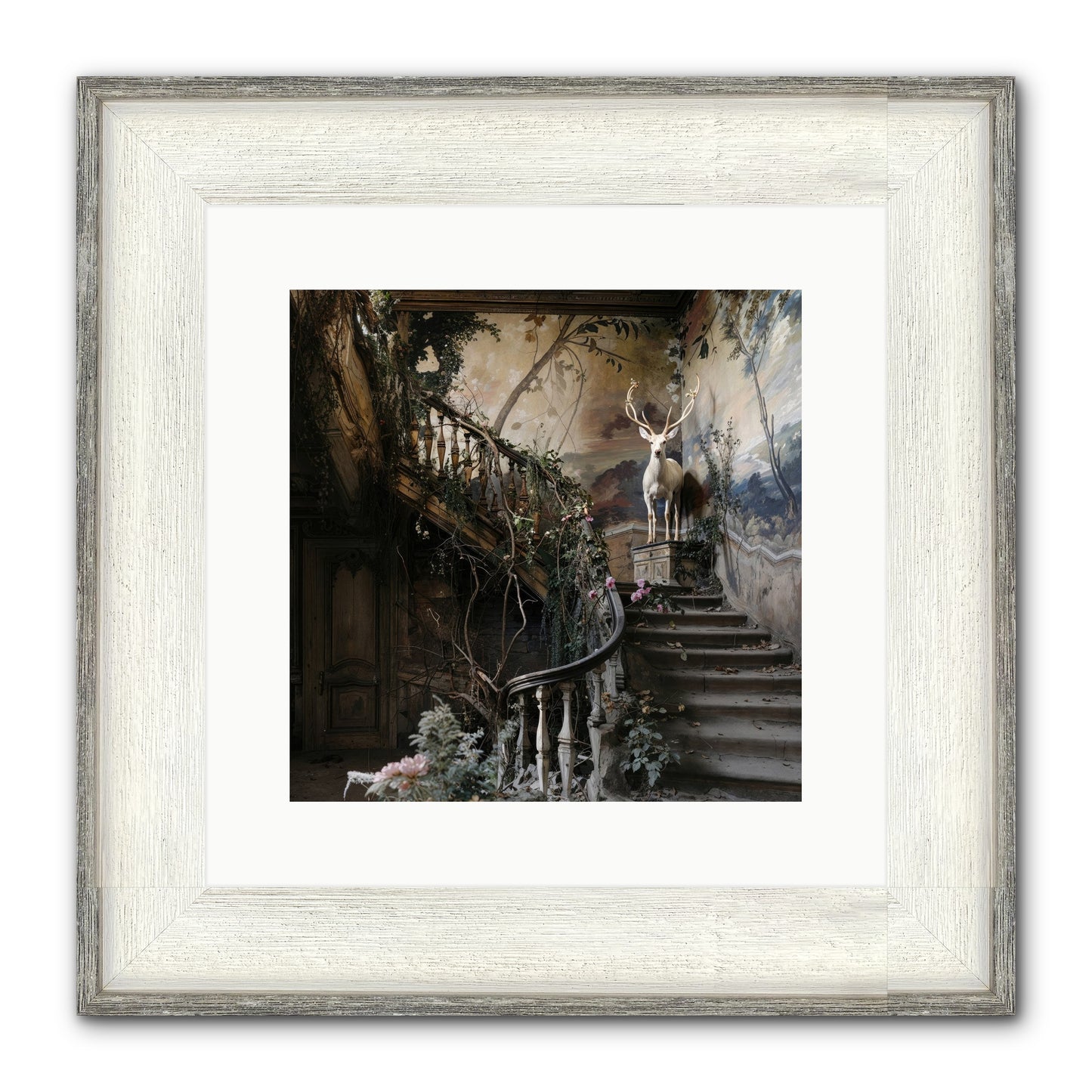 Forgotten Wonderland No. 5 Framed Print - Driftwood White 12x12