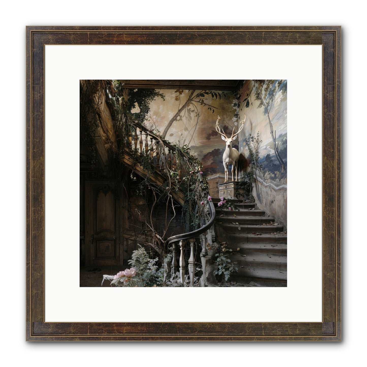 Forgotten Wonderland No. 5 Framed Print - Slimwoods Black/Gold 12x12