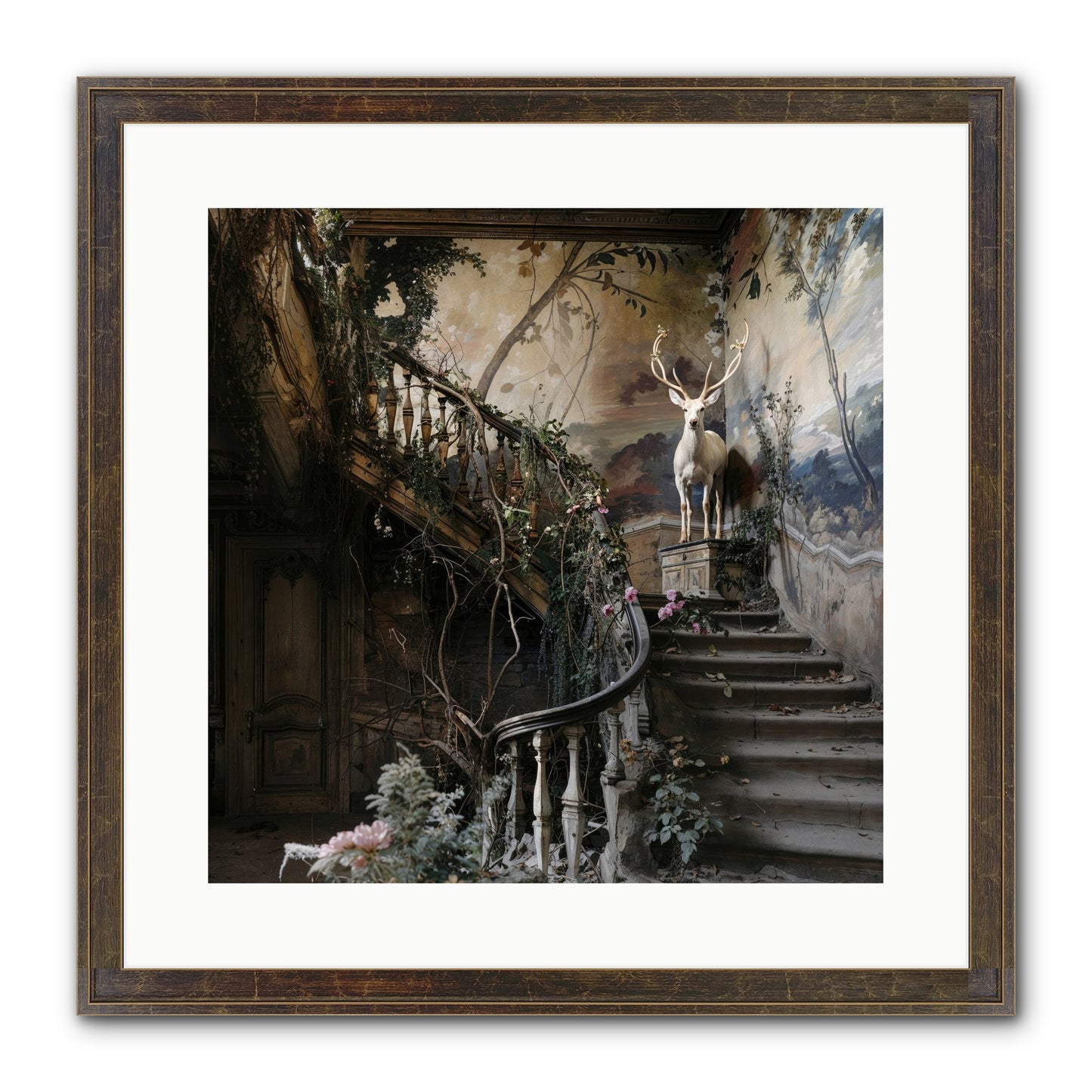 Forgotten Wonderland No. 5 Framed Print - Slimwoods Black/Gold 16x16
