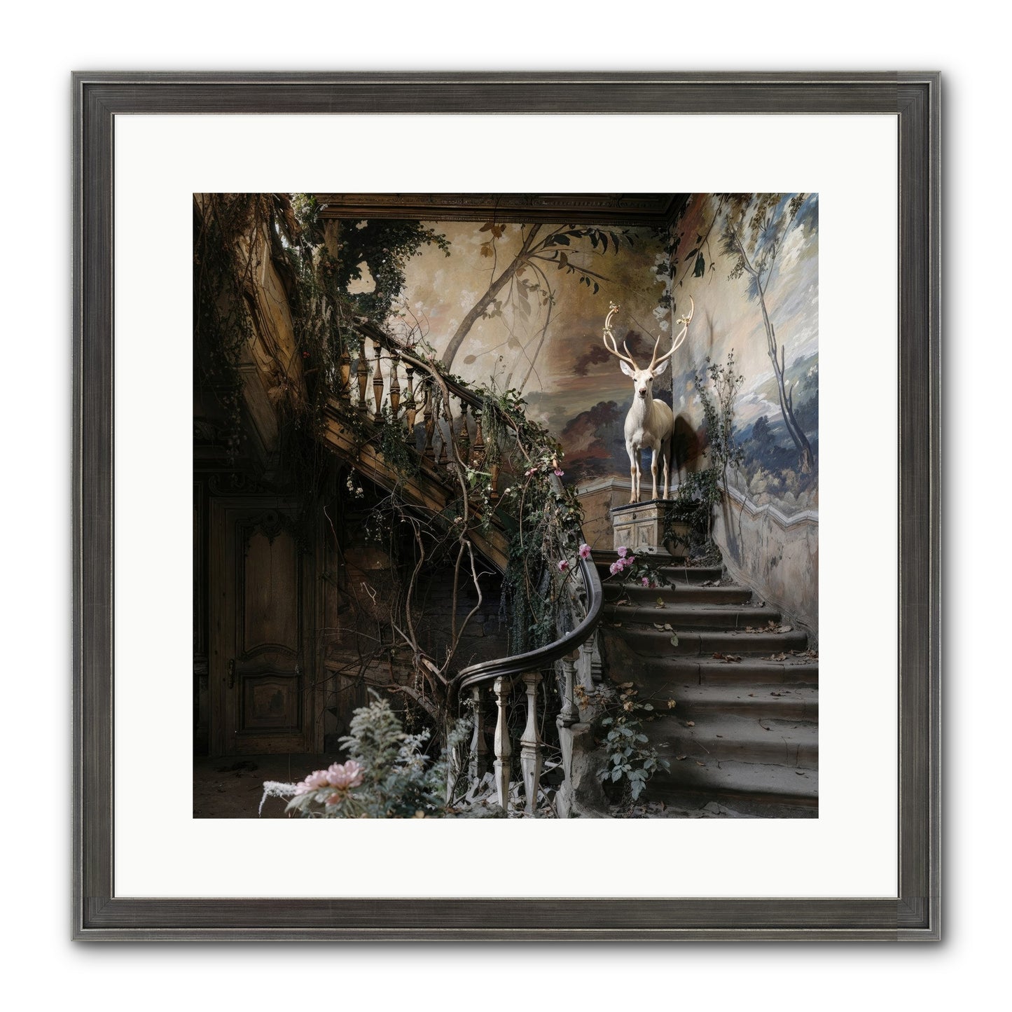 Forgotten Wonderland No. 5 Framed Print - Slimwoods Black/Silver 16x16