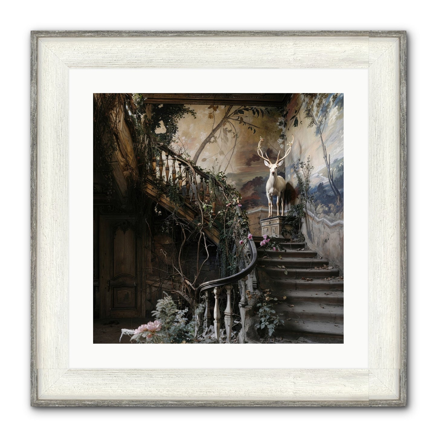 Forgotten Wonderland No. 5 Framed Print - Driftwood White 20x20