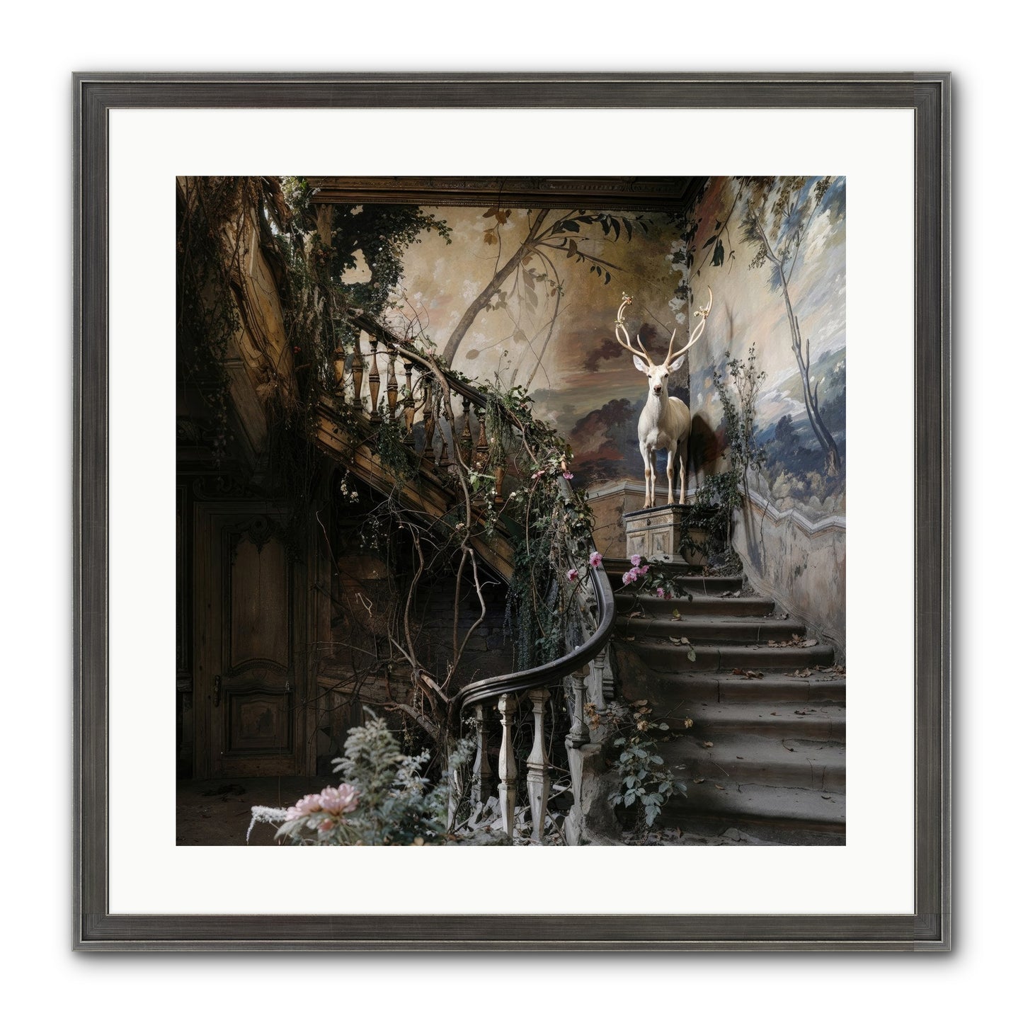 Forgotten Wonderland No. 5 Framed Print - Slimwoods Black/Silver 20x20