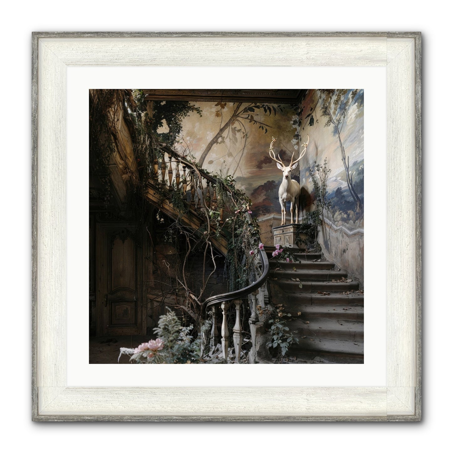 Forgotten Wonderland No. 5 Framed Print - Driftwood White 24x24