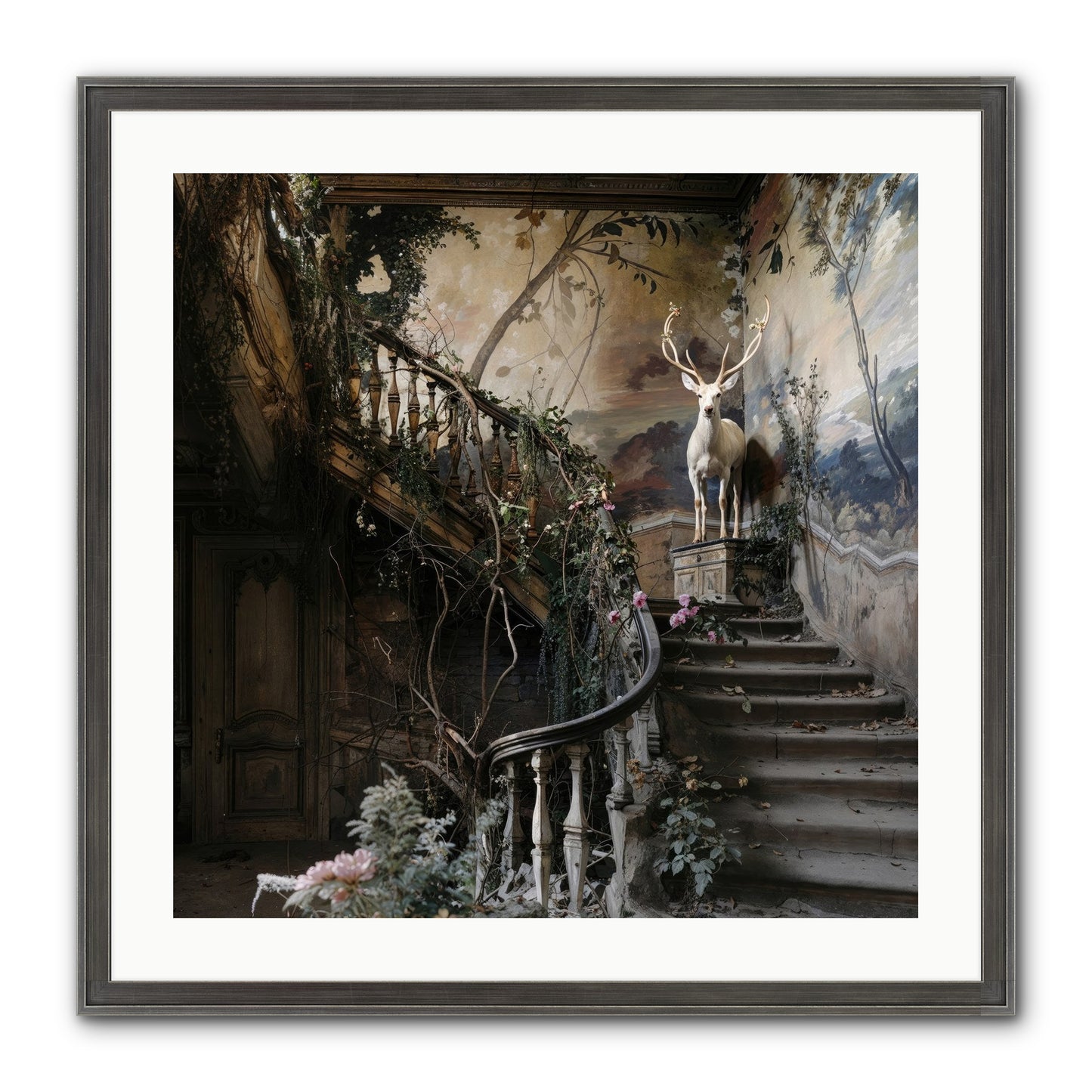 Forgotten Wonderland No. 5 Framed Print - Slimwoods Black/Silver 24x24