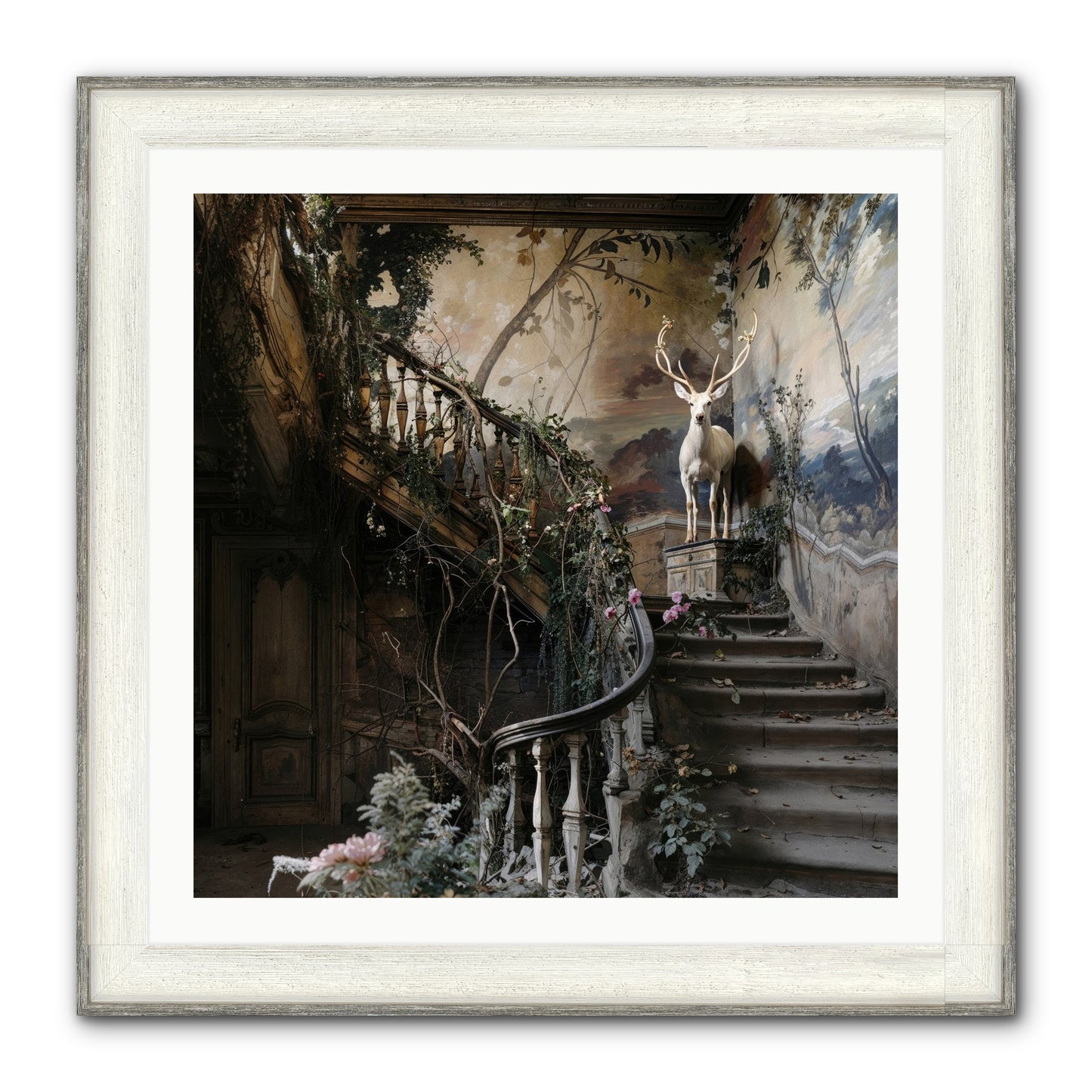 Forgotten Wonderland No. 5 Framed Print - Driftwood White 30x30