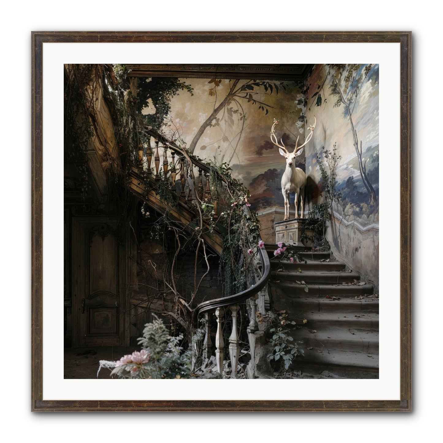 Forgotten Wonderland No. 5 Framed Print - Slimwoods Black/Gold 30x30