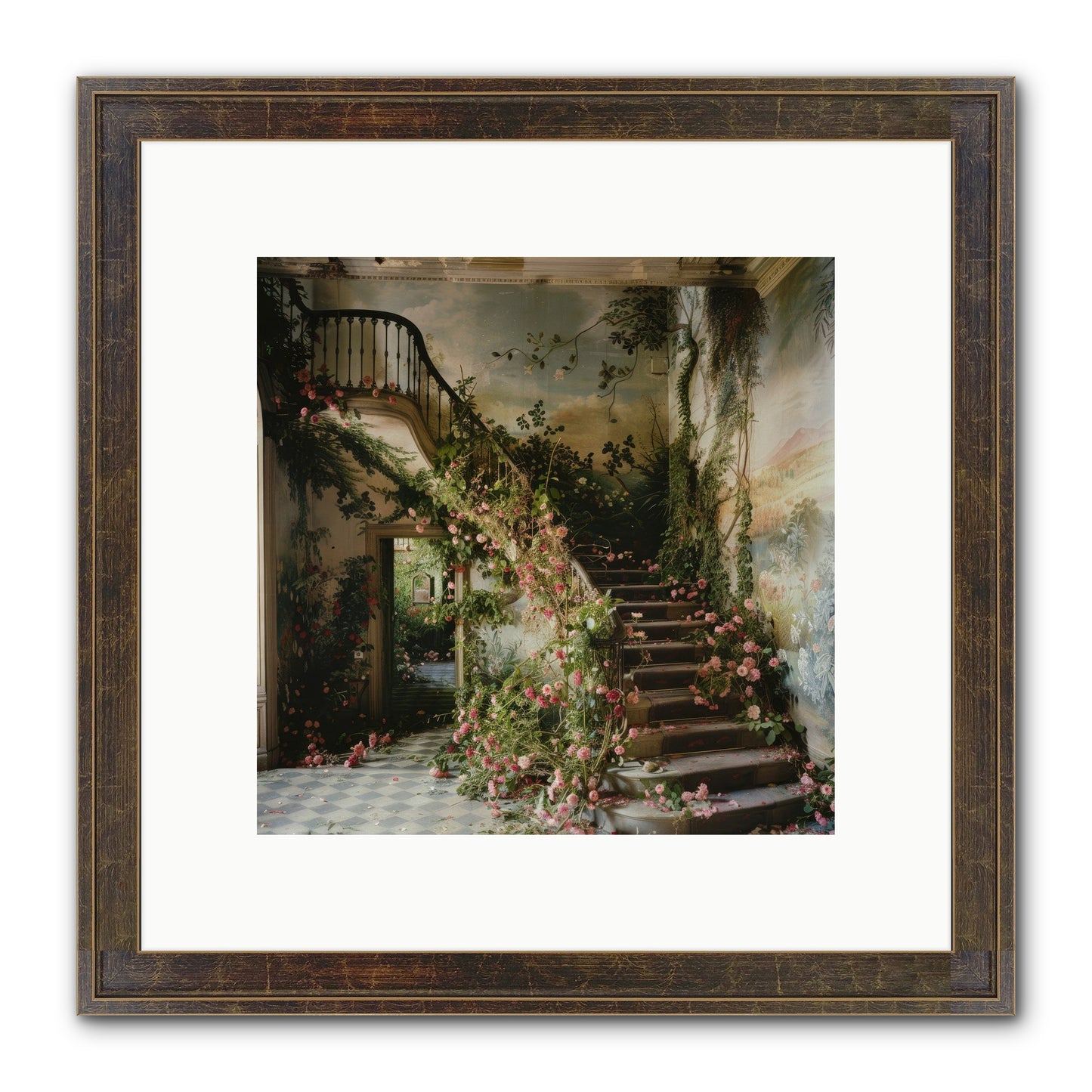 Forgotten Wonderland No. 6 Framed Print - Slimwoods Black/Gold 10x10