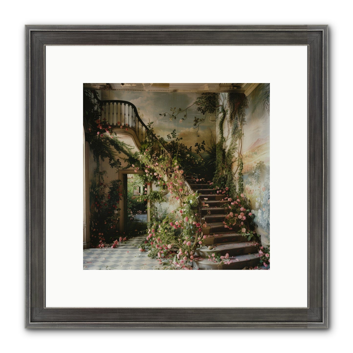 Forgotten Wonderland No. 6 Framed Print - Slimwoods Black/Silver 10x10