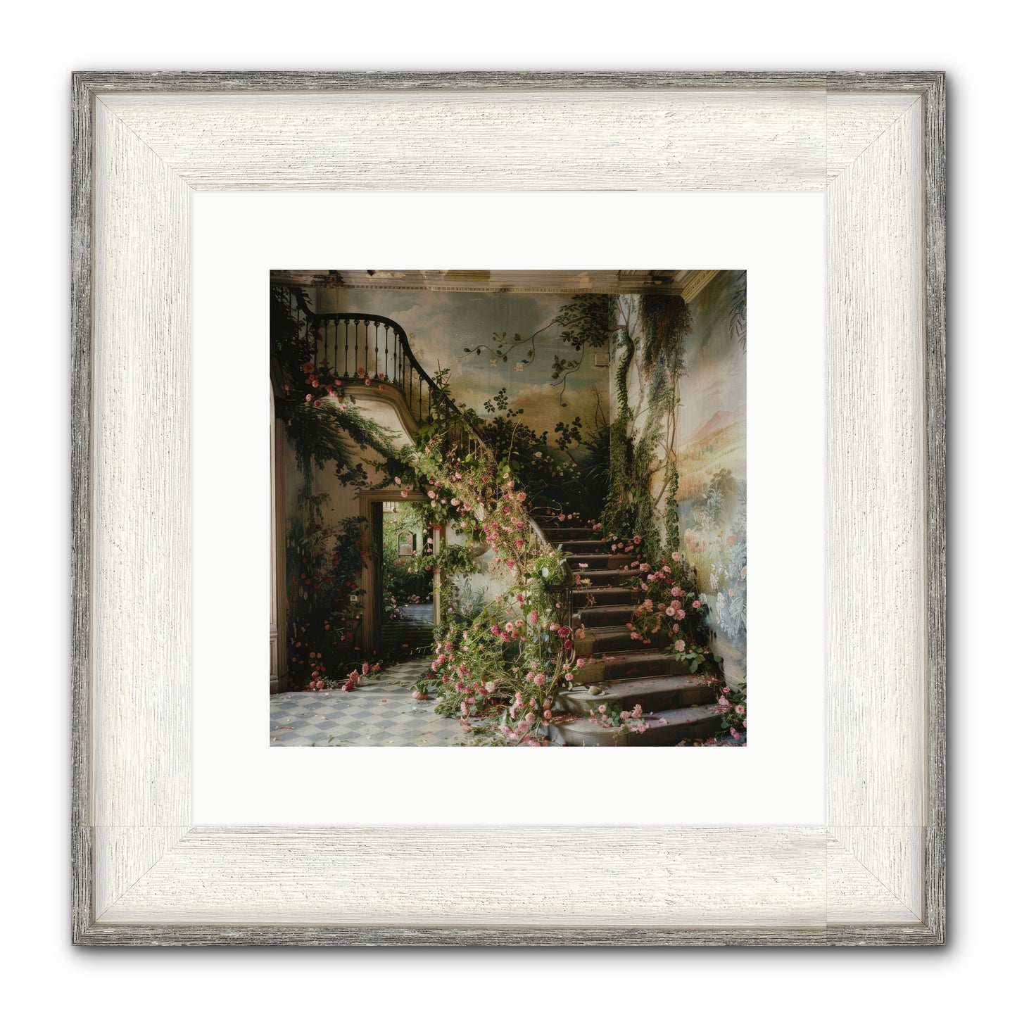 Forgotten Wonderland No. 6 Framed Print - Driftwood White 12x12