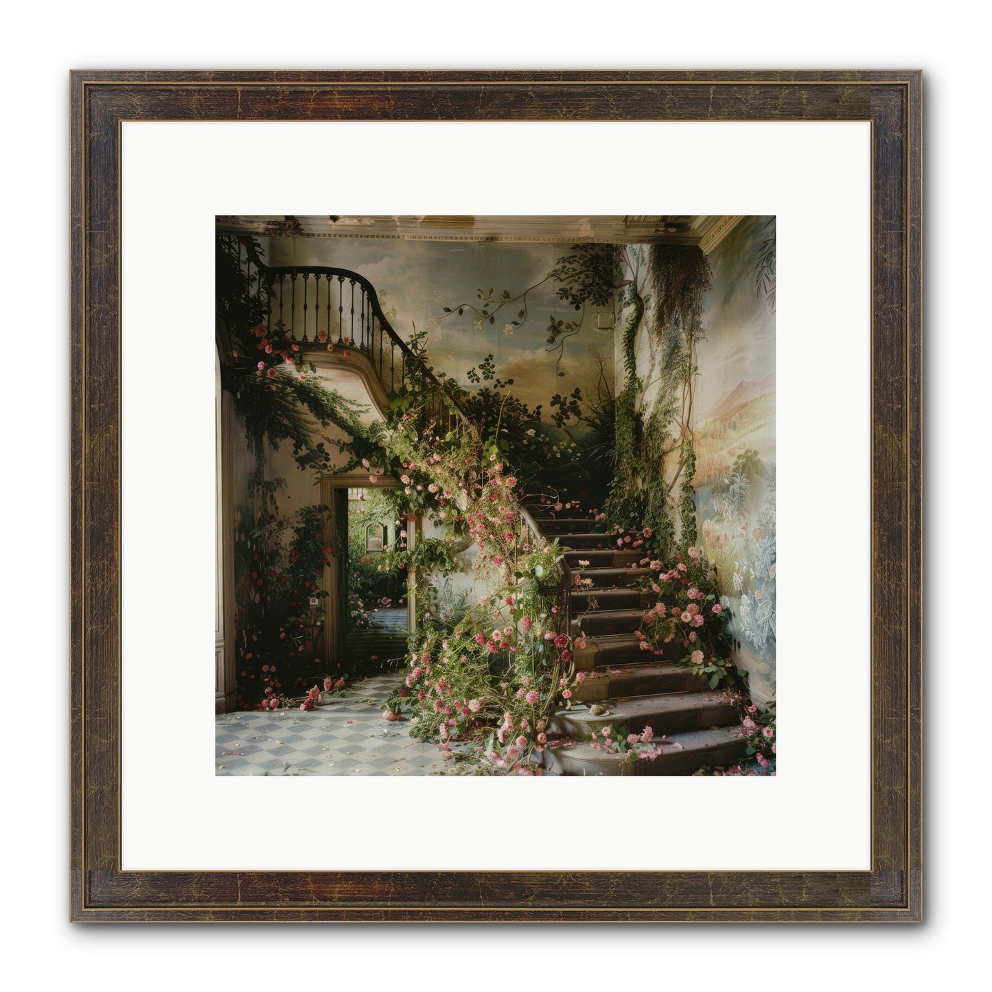 Forgotten Wonderland No. 6 Framed Print - Slimwoods Black/Gold 12x12