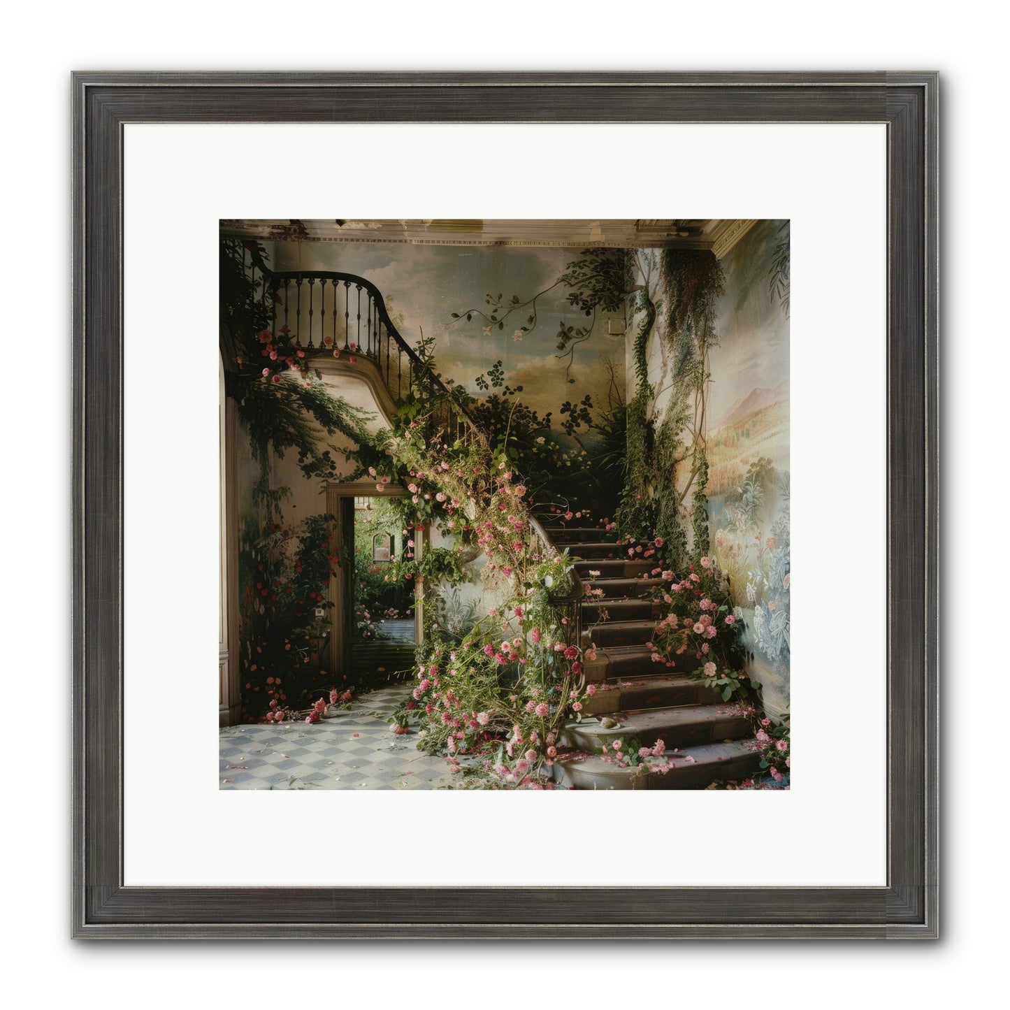 Forgotten Wonderland No. 6 Framed Print - Slimwoods Black/Silver 12x12