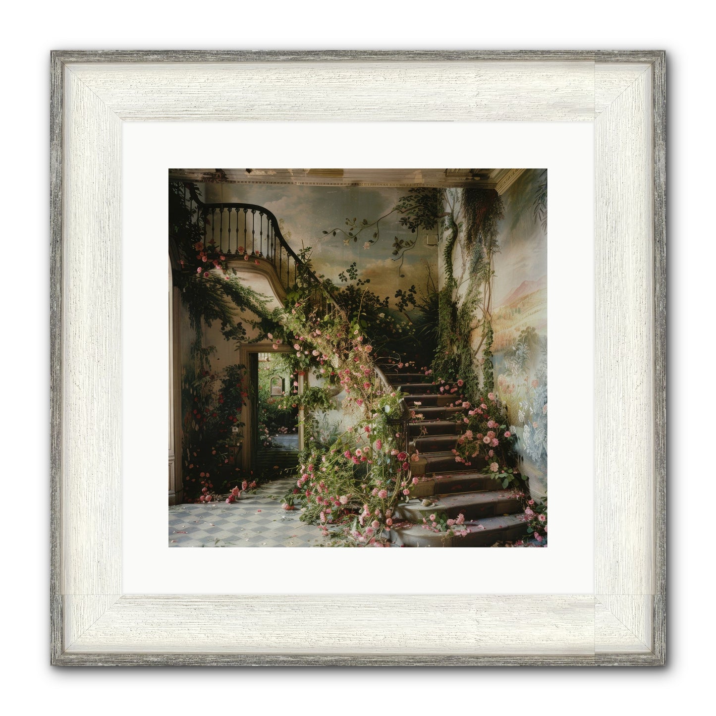 Forgotten Wonderland No. 6 Framed Print - Driftwood White 16x16
