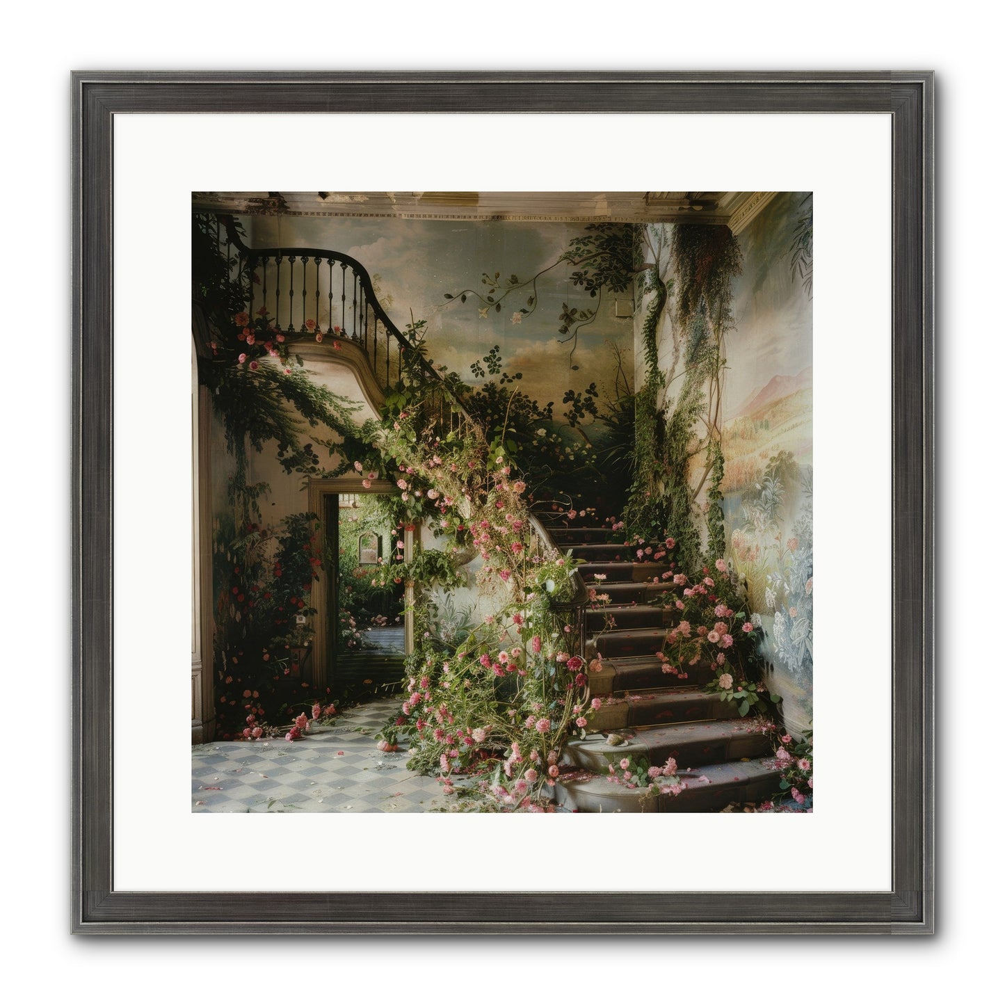 Forgotten Wonderland No. 6 Framed Print - Slimwoods Black/Silver 16x16