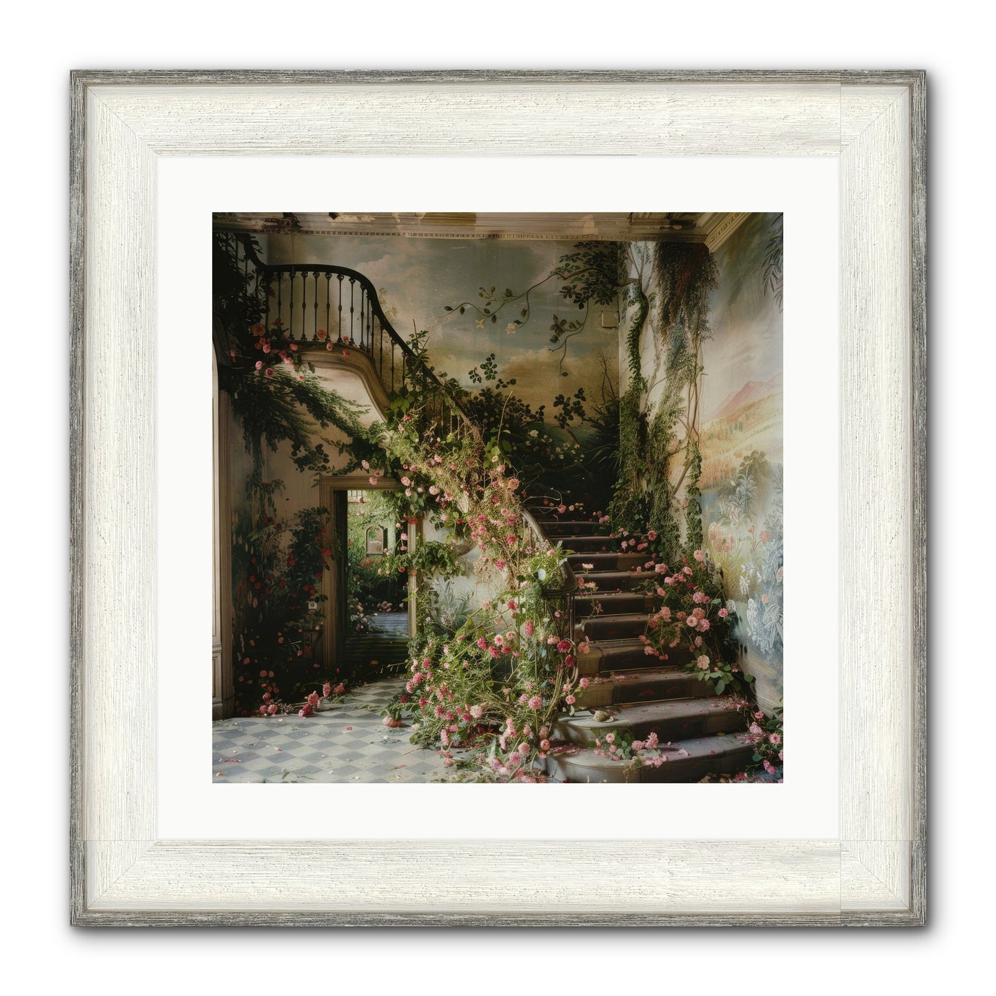 Forgotten Wonderland No. 6 Framed Print - Driftwood White 20x20