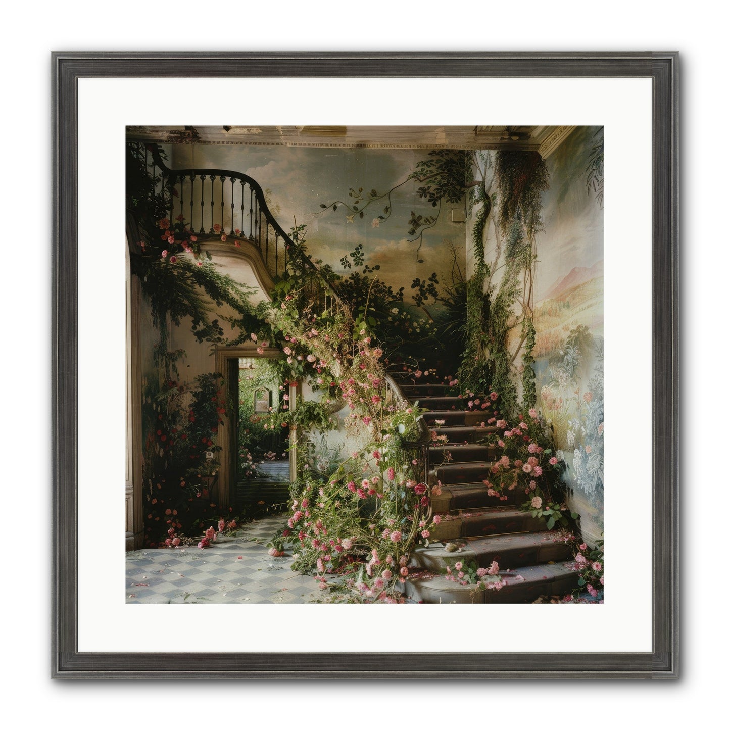 Forgotten Wonderland No. 6 Framed Print - Slimwoods Black/Silver 20x20