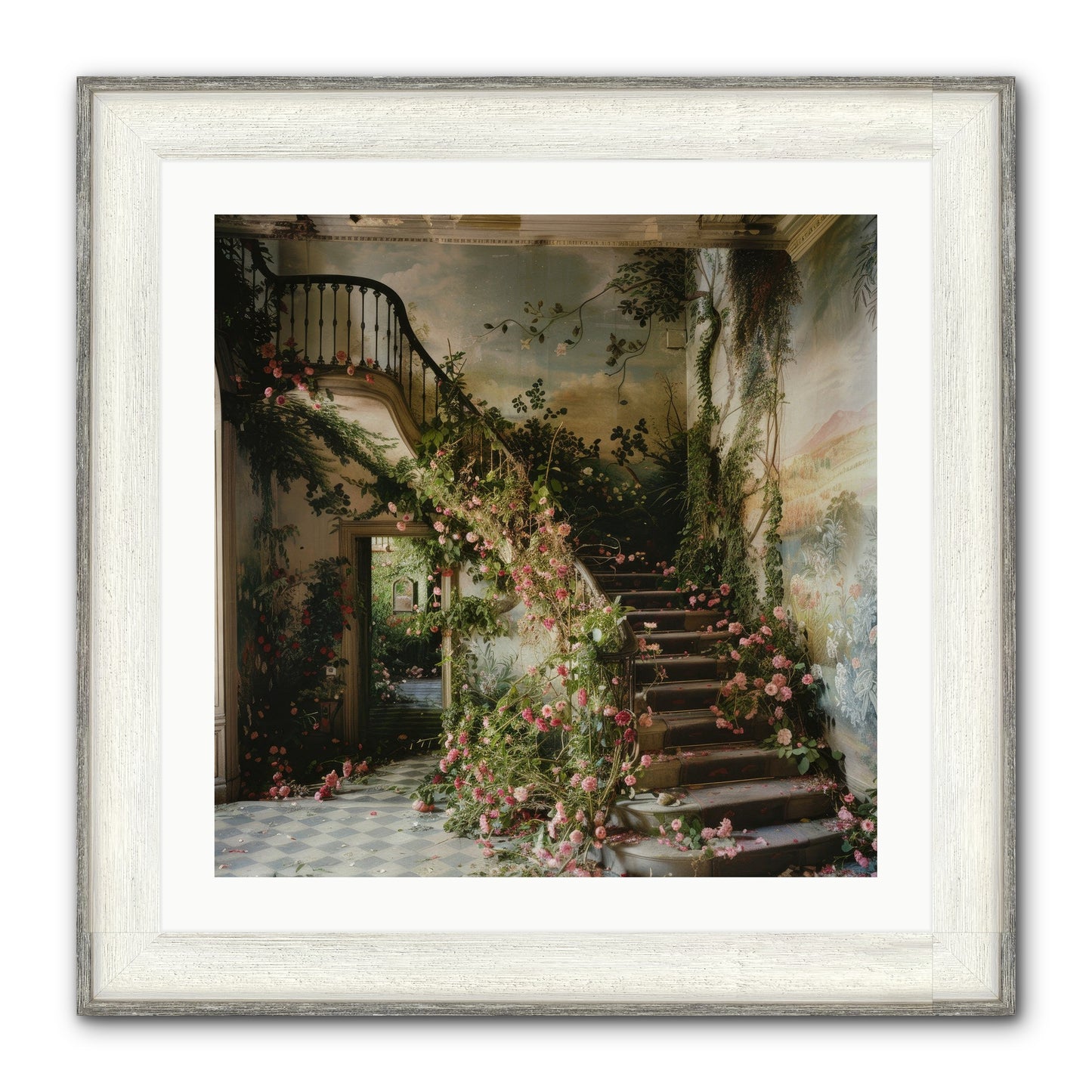 Forgotten Wonderland No. 6 Framed Print - Driftwood White 24x24